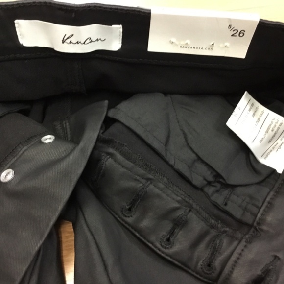 KANCAN COATED HIGH RISE BUTTON DOWN SKINNY JEANS SIZE 5 - Picture 10 of 12